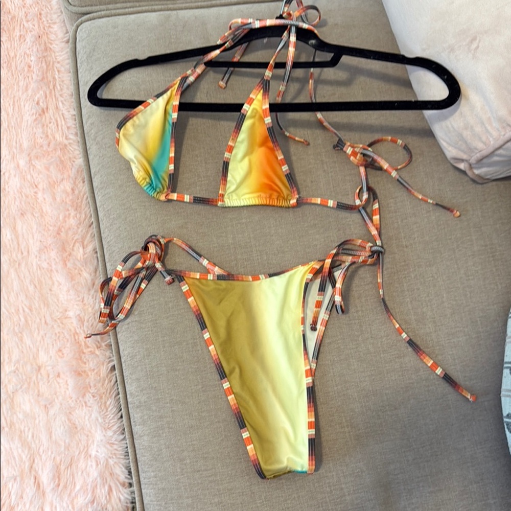 Jaded London Vibrant Yellow and Orange Bikini